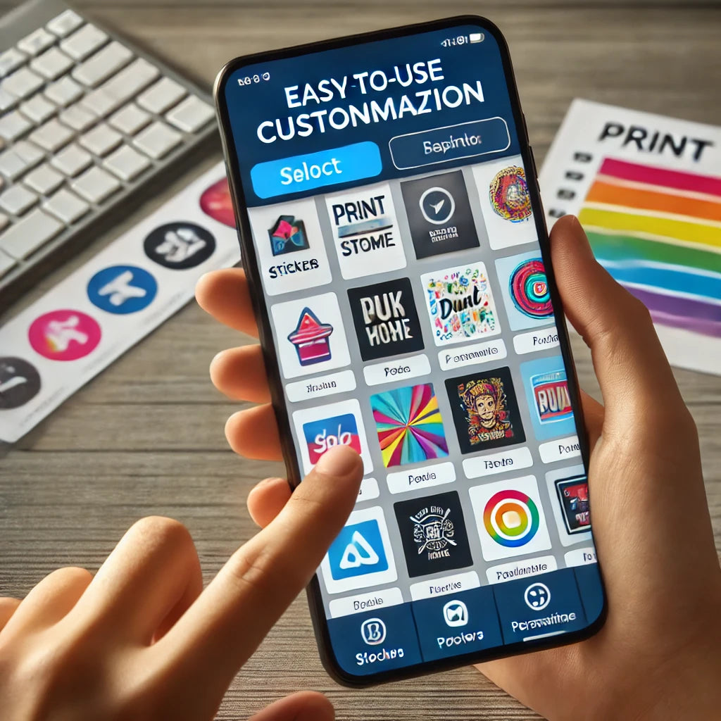 Easy-to-use online custom printing – design and order with a tap.